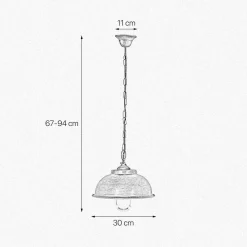 New Giovanni Battista Messing Pendelleuchte Lipari