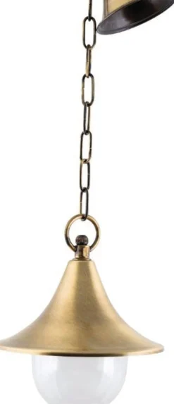 Lido Messing Pendelleuchte rund Ø21cm Außenbereich* Außenleuchten Antik|Außenleuchten Messing