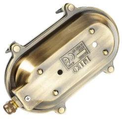 Lido Messing Schiffsleuchte oval IP64 Maritim Riffelglas* Rustikale Lampen|Metall Lampen