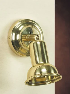 Laura Suardi Messing Spot Lampe Jugendstil Antik RENZO* Wohnzimmerlampen|Metall Lampen