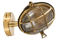 Clearance Lido Messing Wandlampe außen IP64 Maritimer Stil SERIFOS