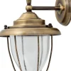 Sale Lido Messing Wandlampe Glas Schirm Maritim GREVENA