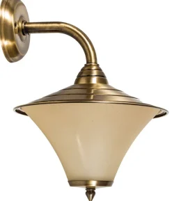 Lido Messing Wandlampe Glas Schirm Rustikal Haustür KORE* Rustikale Lampen|Metall Lampen