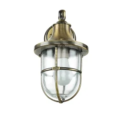 New Lido Messing Wandlampe IP64 Maritim Haus Hof SANTORIN