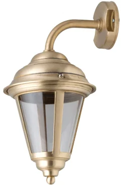 Outlet Lido Messing Wandlampe IP43 Rustikal Außen Hof Haus