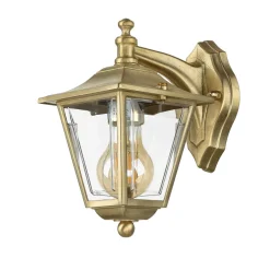 Clearance Lido Messing Wandlampe IP43 Rustikal Terrasse LEROS