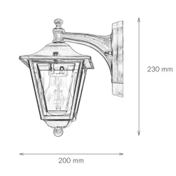 Clearance Lido Messing Wandlampe IP43 Rustikal Terrasse LEROS