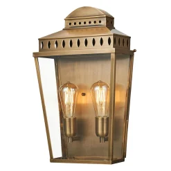 Online Elstead Messing Wandlampe IP44 Vintage außen handgefertigt