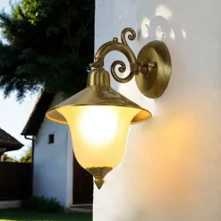 Lido Messing Wandlampe Rustikal elegant H:28cm ANDROS* Außenwandleuchten|Rustikale Lampen