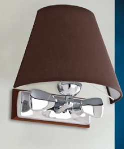 Laura Suardi Messing Wandleuchte Chrom Braun Maritim Flur* Wandleuchten|Flurlampen