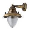 Lido Messing Wandleuchte Glas Schirm Maritim außen* Außenwandleuchten|Rustikale Lampen