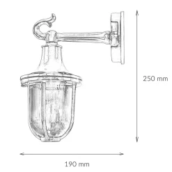 Online Lido Messing Wandleuchte IP64 Maritim Terrasse THISSEAS