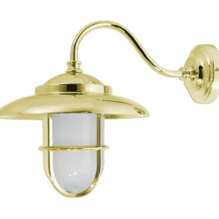 Best Laura Suardi Messing Wandleuchte IP43 Maritim außen FIRENZE