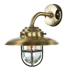 New Lido Messing Wandleuchte Maritim Außenwand wetterfest