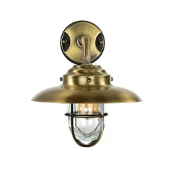 New Lido Messing Wandleuchte Maritim Außenwand wetterfest