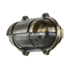 Lido Messing Wandleuchte oval IP64 Maritim außen* Rustikale Lampen|Metall Lampen