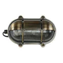 Lido Messing Wandleuchte oval IP64 Maritim außen* Rustikale Lampen|Metall Lampen