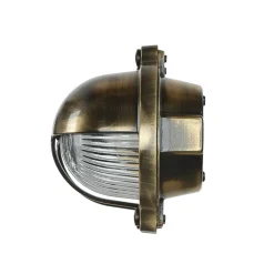 Lido Messing Wandleuchte oval IP64 Maritim außen* Rustikale Lampen|Metall Lampen