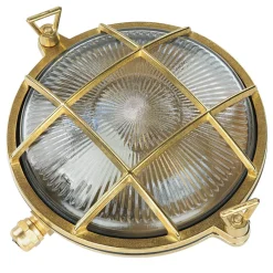 Best Lido Messing Wandleuchte rund IP64 Maritim SERIFOS