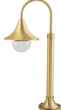 Outlet Lido Messinglampe VOLOS Garten Weg H:65cm E27 rostfrei