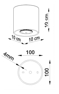 Sollux Metall Deckenlampe Anthrazit Ø10cm H:10cm klein G9* Küchenlampen|Moderne Lampen
