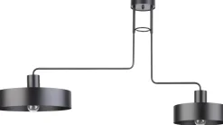 Sale Sigma Metall Deckenlampe Schwarz 2-flammig L:115 cm E27 groß