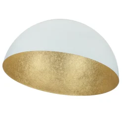 Sigma Metall Deckenleuchte Gold Weiß rund Ø70 cm E27 stylisch* Esszimmer Lampen|Wohnzimmerlampen
