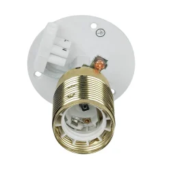 Sigma Metall Deckenleuchte Gold Weiß rund Ø70 cm E27 stylisch* Esszimmer Lampen|Wohnzimmerlampen