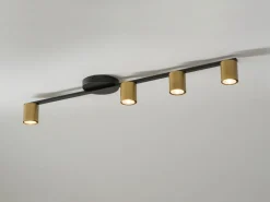 Sigma Metall Deckenleuchte Schwarz Gold GU10 Mehrflammig* Deckenleuchten|Flurlampen