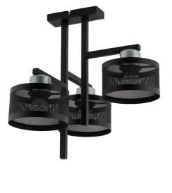 Sigma Metall Deckenleuchte Schwarz Silber Vintage L:42 cm* Deckenleuchten|Bürolampen