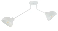 Best Sigma Metall Deckenleuchte Weiß 2-flmg dekorativ E27 stilvoll