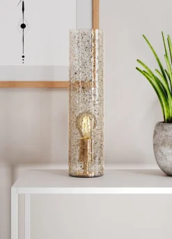 Outlet By Rydéns Metall Glas 40 cm hoch in Gold E27 mir Kabelschalter