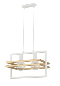 Sigma Metall Hängelampe Weiß Gold E27 lang 40,5 cm bis 0,8 m* Hängelampen|Moderne Lampen