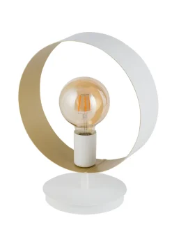 Sigma Metall Tischlampe Weiß Gold Ring Ø25 cm H:32 cm* Moderne Lampen|Designerlampen