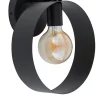 Sigma Metall Wandlampe Schwarz Ring Design E27 H:29 cm