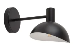 Online Sigma Metall Wandlampe Schwarz Weiß B:18 cm schmal E14 Modern