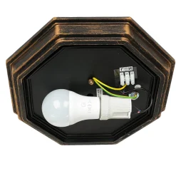 Easylight MILANO Deckenleuchte E27 Kupfer Antik IP44 Ø27cm* Rustikale Lampen|Feuchtraumleuchten