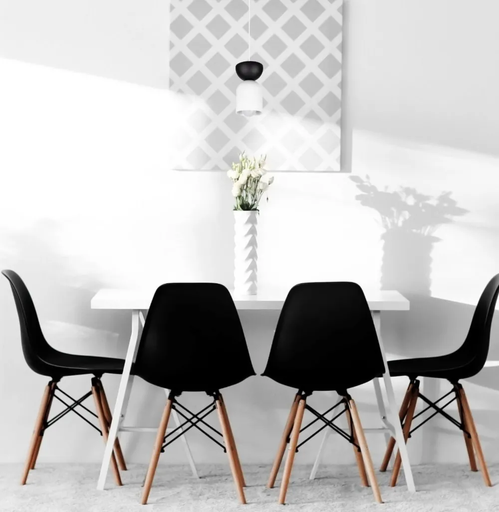 Discount Belis Minimalistische Hängelampe Weiß Schwarz E27 Ø11 cm rund