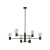 Nowodvorski Minimalistischer Kronleuchter Schwarz Metall H:86cm für* Deckenleuchten|Retro Lampen