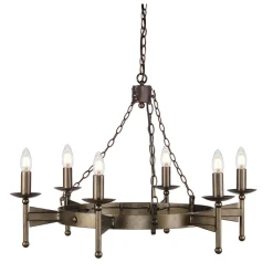 Elstead Mittelalterlicher Kronleuchter Schmiedeeisen Esszimmer* Rustikale Lampen|Designerlampen