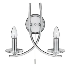 Searchlight Moderne 2 flammige Wandleuchte glänzend* Wandleuchten|Esszimmer Lampen