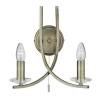 Searchlight Moderne 2 flammige Wandleuchte antik messing* Wandleuchten|Esszimmer Lampen