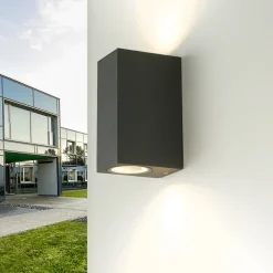 Outlet Easylight Moderne Außenleuchte Up Down Strahler Anthrazit AALBORG