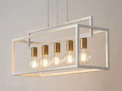 Sale Sigma Moderne Deckenlampe Glas Metall blendarm G9 geschwungen