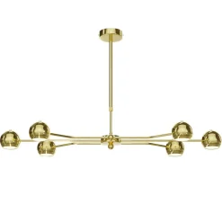 Jupiter Moderne Deckenlampe Metall GU10 in Gold 6-flammig 106 cm* Deckenleuchten|Bürolampen