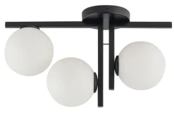 Sigma Moderne Deckenlampe Stahl Glas L:48 cm G9 blendarm