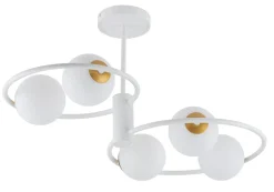 Sigma Moderne Deckenleuchte Glas Metall G9 5-flammig blendarm* Deckenleuchten|Kugellampen