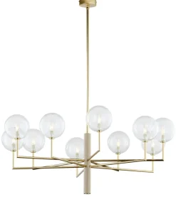 Online Jupiter Moderne Deckenleuchte Glas Metall G9 10-flmg Gold Beige