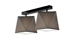 Lamkur Moderne Deckenleuchte Grau Stoff Esszimmer Lampe* Deckenleuchten|Flurlampen