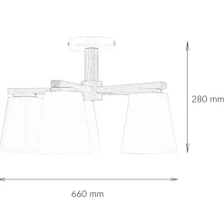 Lamkur Moderne Deckenleuchte Holz 5xE27 Skandinavisch* Deckenleuchten|Flurlampen